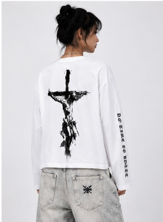 CHANZER Long Sleeve Crop T-Shirt